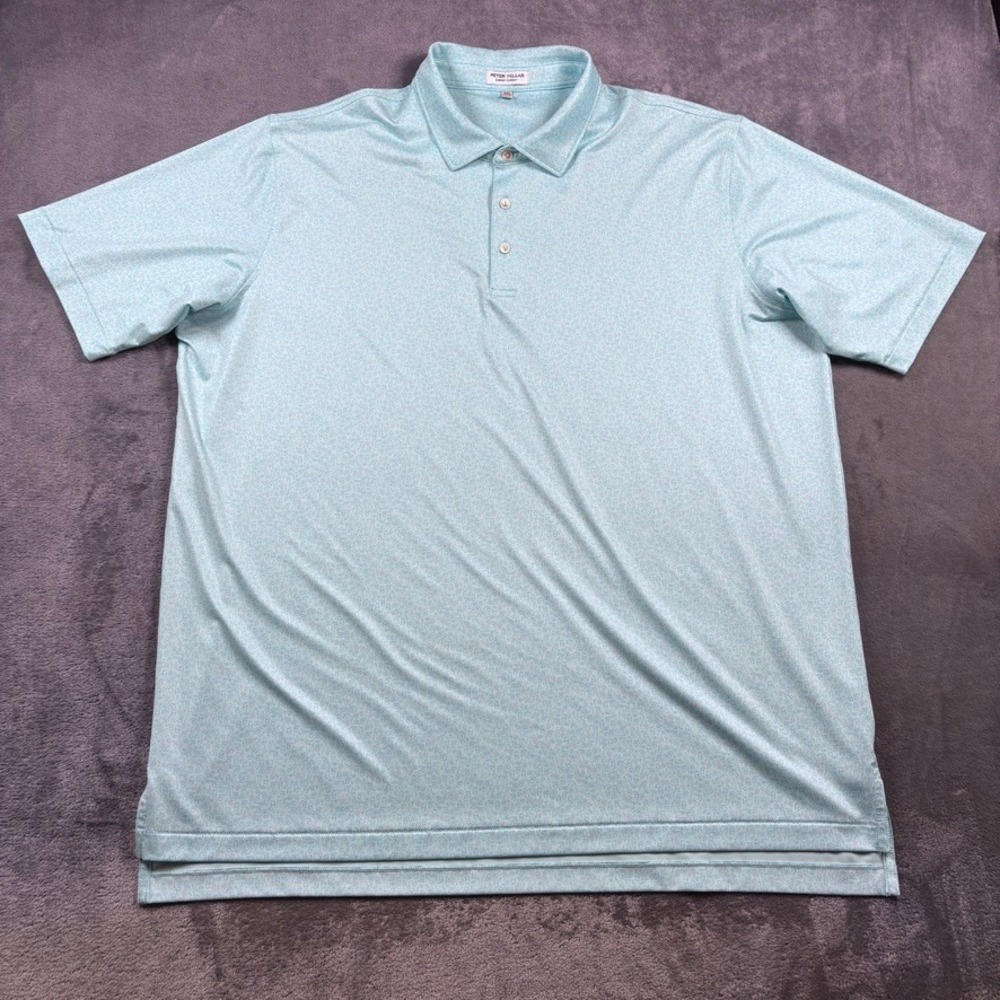 Peter Millar Polo Shirt Mens 2XL Blue Dazed and Transfused Performance Golf XXL - Picture 5 of 14